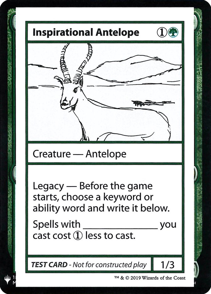 Inspirational Antelope [Mystery Booster Playtest Cards] MTG Single Magic: The Gathering | Red Claw Gaming