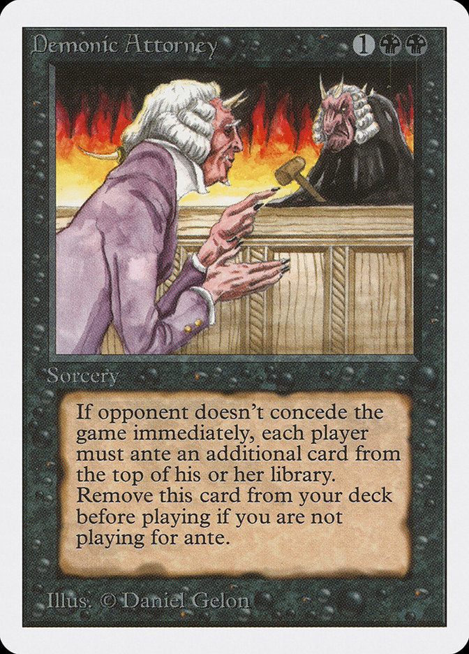 Demonic Attorney [Unlimited Edition] MTG Single Magic: The Gathering | Red Claw Gaming