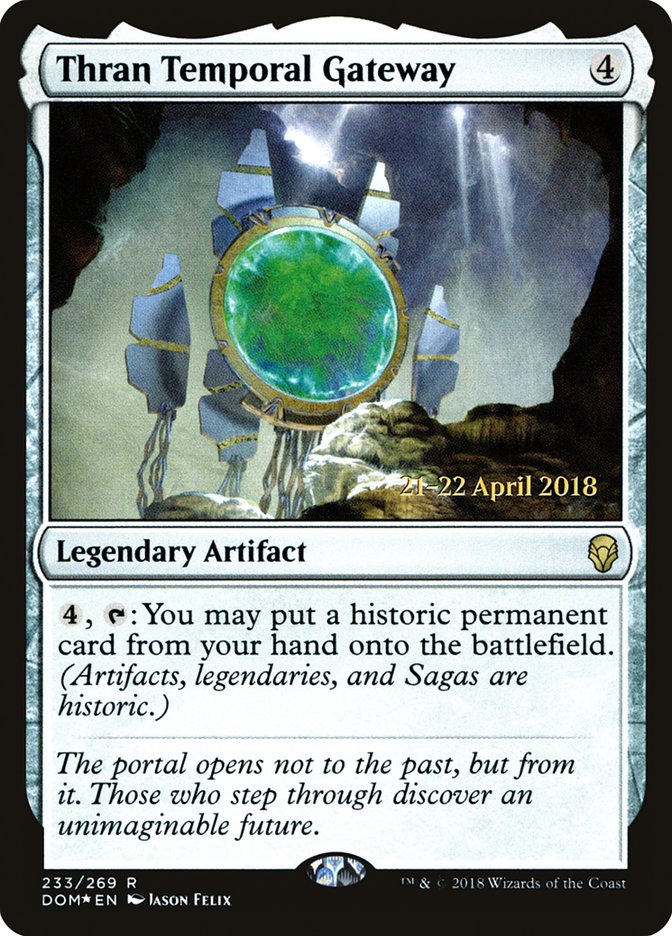 Thran Temporal Gateway [Dominaria Prerelease Promos] MTG Single Magic: The Gathering | Red Claw Gaming