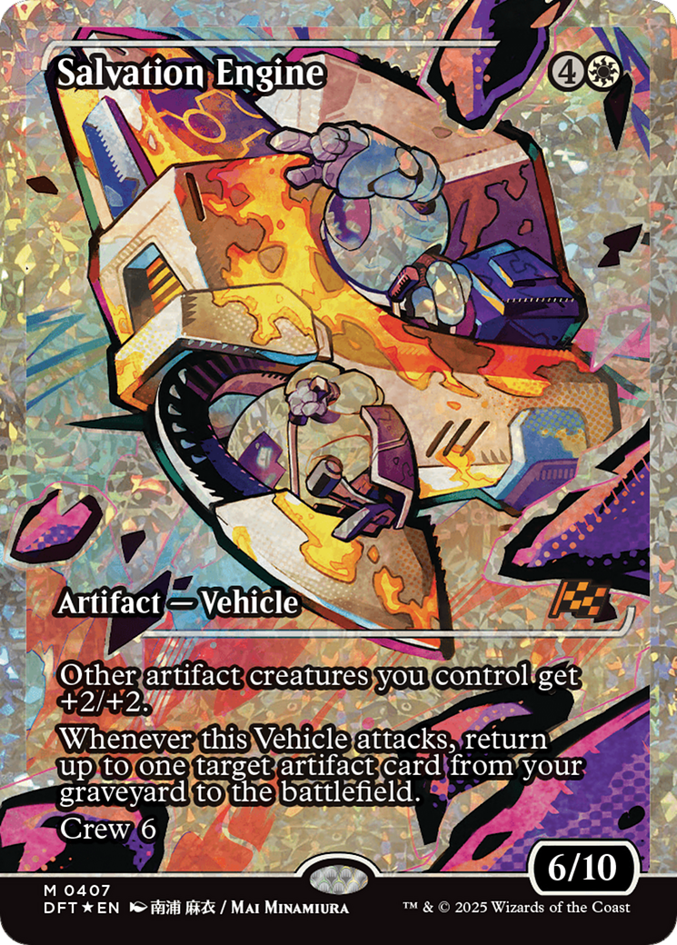 Salvation Engine (Showcase) (Fracture Foil) [Aetherdrift] MTG Single Magic: The Gathering | Red Claw Gaming