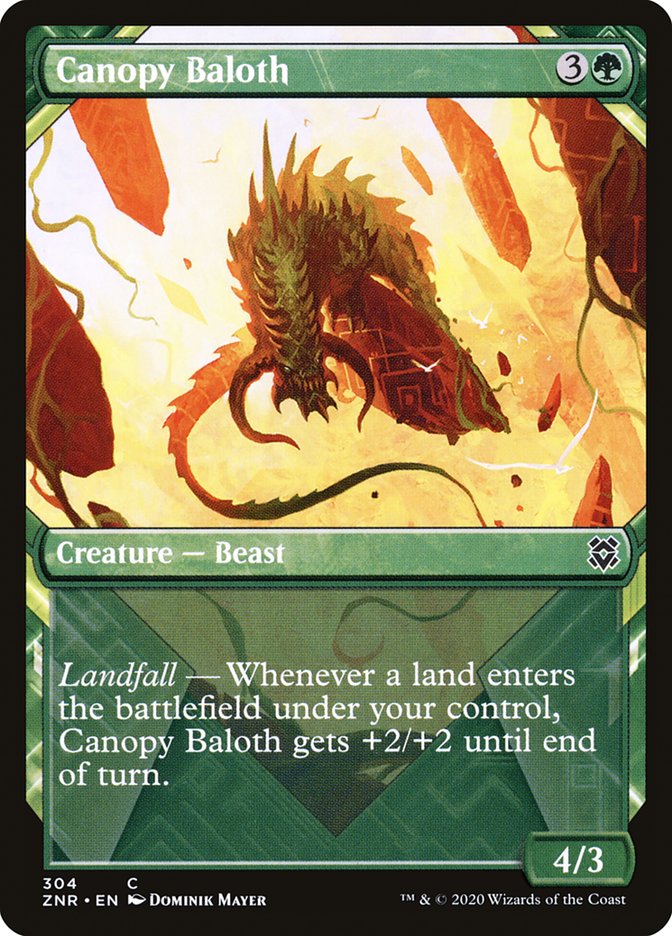 Canopy Baloth (Showcase) [Zendikar Rising] MTG Single Magic: The Gathering | Red Claw Gaming
