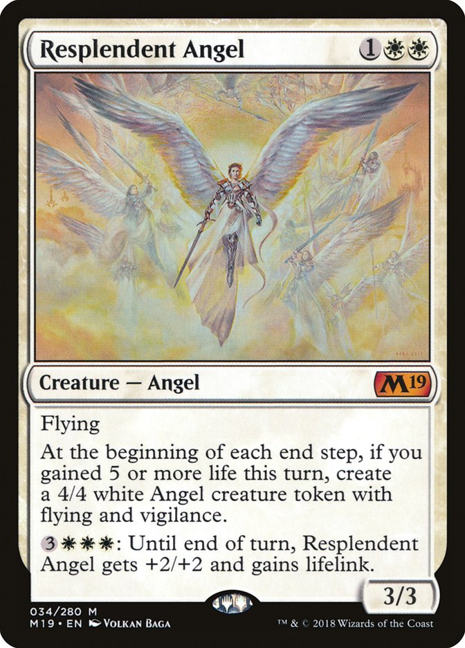 Resplendent Angel [Core Set 2019] MTG Single Magic: The Gathering | Red Claw Gaming