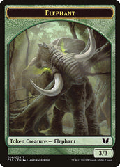 Elephant // Saproling Double-Sided Token [Commander 2015 Tokens] MTG Single Magic: The Gathering | Red Claw Gaming