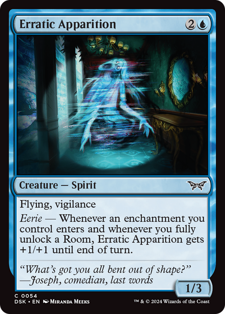 Erratic Apparition [Duskmourn: House of Horror] MTG Single Magic: The Gathering | Red Claw Gaming