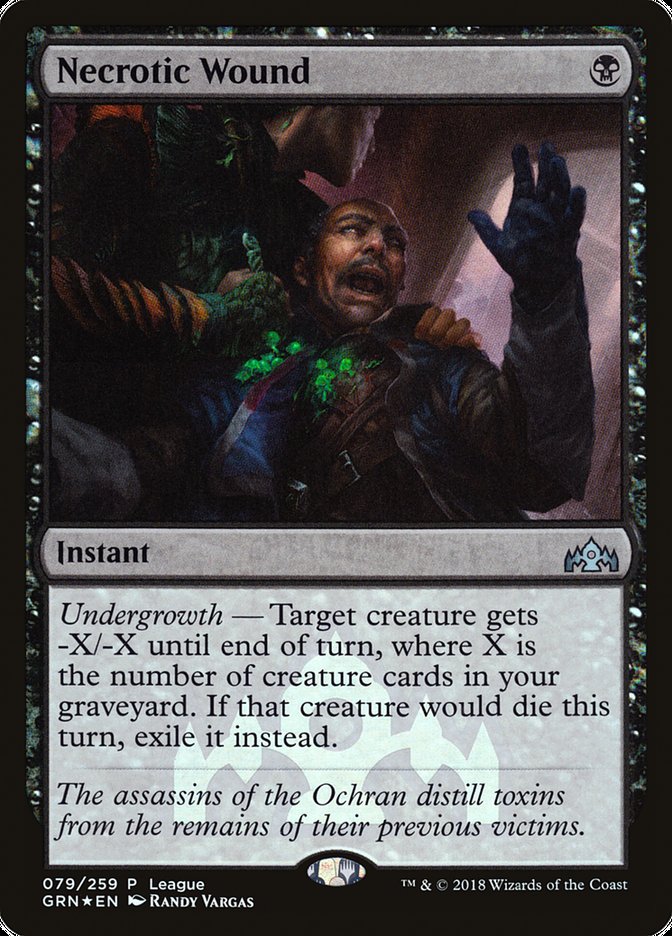 Necrotic Wound (League) [Guilds of Ravnica Promos] MTG Single Magic: The Gathering | Red Claw Gaming