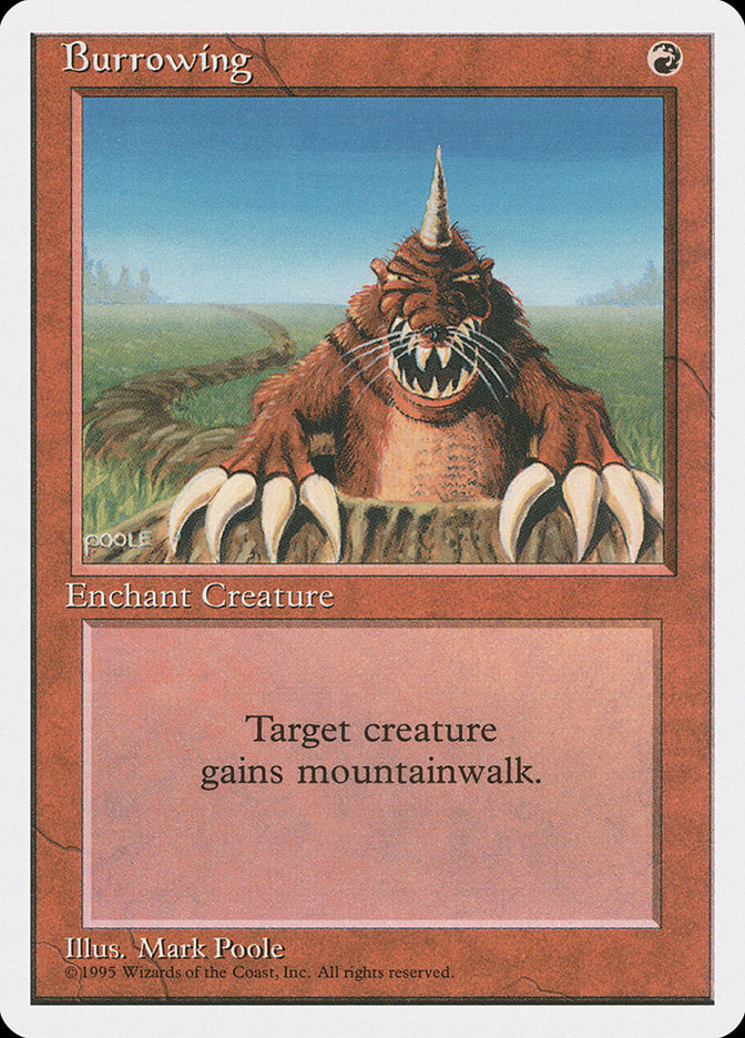 Burrowing [Fourth Edition] MTG Single Magic: The Gathering | Red Claw Gaming