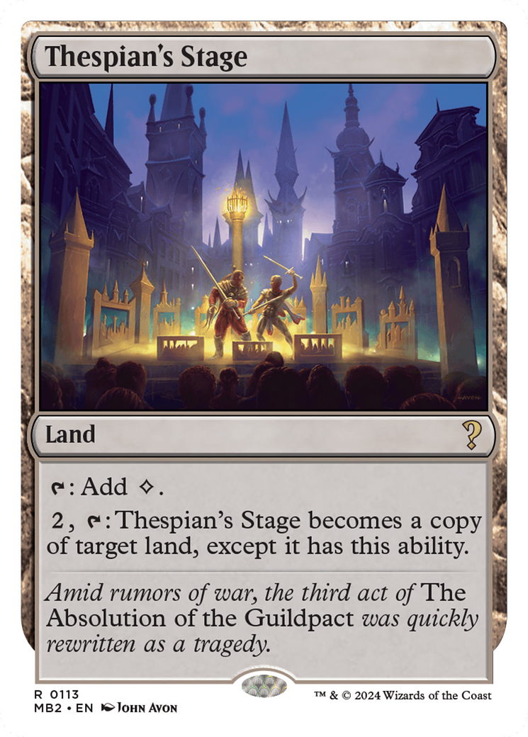 Thespian's Stage (White Border) [Mystery Booster 2] MTG Single Magic: The Gathering | Red Claw Gaming
