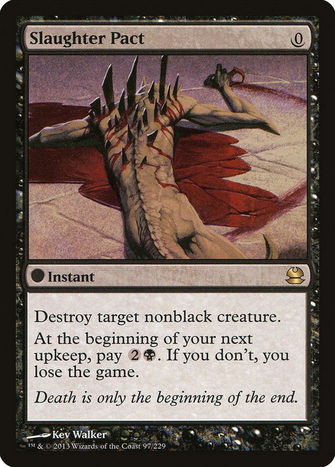 Slaughter Pact [Modern Masters] MTG Single Magic: The Gathering | Red Claw Gaming