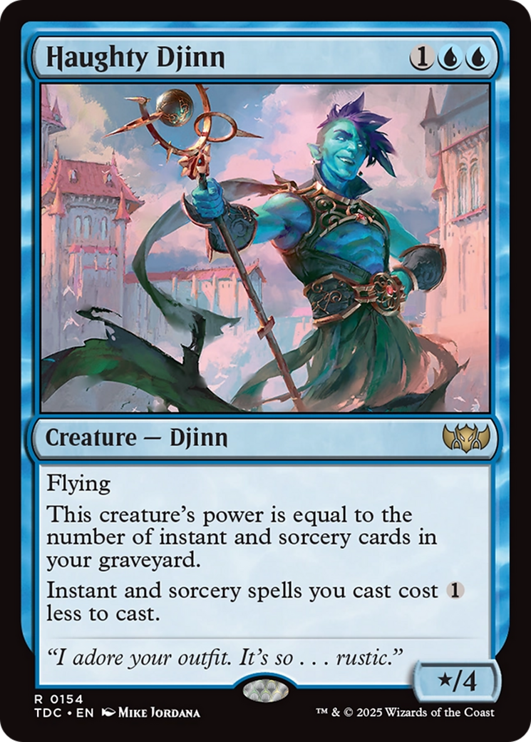 Haughty Djinn [Tarkir: Dragonstorm Commander] MTG Single Magic: The Gathering | Red Claw Gaming