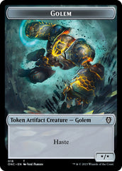 The Monarch // Golem Double-Sided Token [Phyrexia: All Will Be One Commander Tokens] MTG Single Magic: The Gathering | Red Claw Gaming