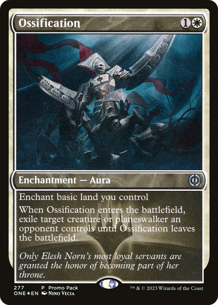 Ossification (Promo Pack) [Phyrexia: All Will Be One Promos] MTG Single Magic: The Gathering | Red Claw Gaming