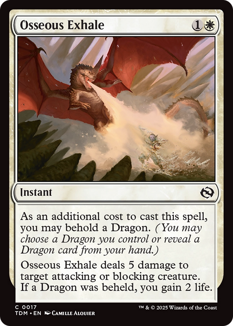 Osseous Exhale [Tarkir: Dragonstorm] MTG Single Magic: The Gathering | Red Claw Gaming