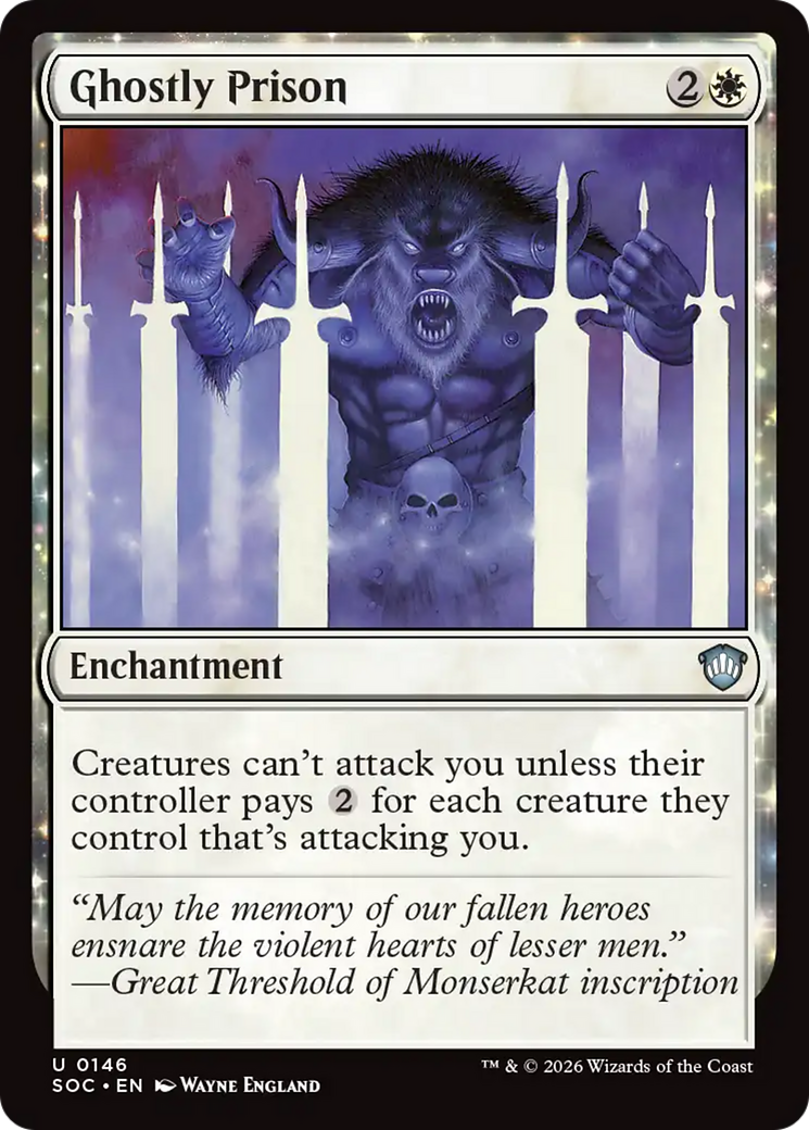 Ghostly Prison [Secrets of Strixhaven Commander] MTG Single Magic: The Gathering | Red Claw Gaming