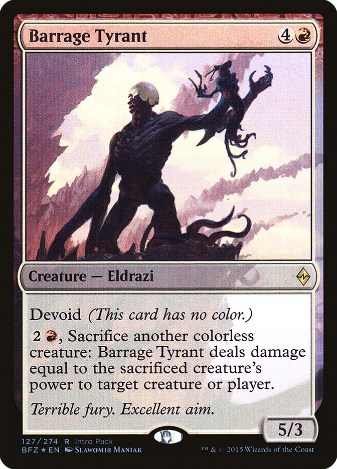 Barrage Tyrant (Intro Pack) [Battle for Zendikar Promos] MTG Single Magic: The Gathering | Red Claw Gaming