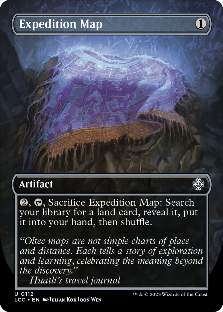 Expedition Map (Borderless) [The Lost Caverns of Ixalan Commander] MTG Single Magic: The Gathering | Red Claw Gaming