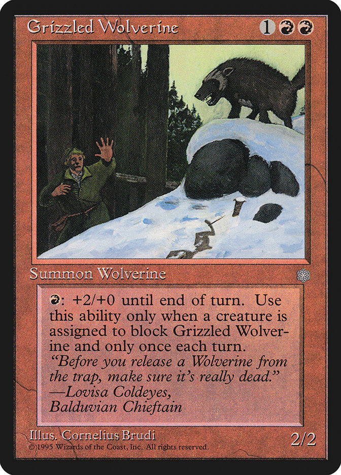 Grizzled Wolverine [Ice Age] MTG Single Magic: The Gathering | Red Claw Gaming