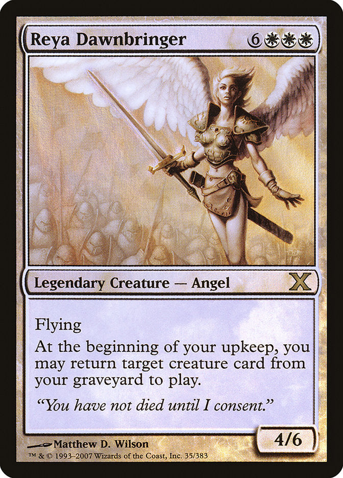 Reya Dawnbringer (Premium Foil) [Tenth Edition] MTG Single Magic: The Gathering | Red Claw Gaming