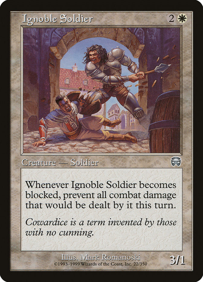 Ignoble Soldier [Mercadian Masques] MTG Single Magic: The Gathering | Red Claw Gaming
