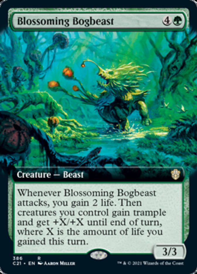 Blossoming Bogbeast (Extended Art) [Commander 2021] MTG Single Magic: The Gathering | Red Claw Gaming