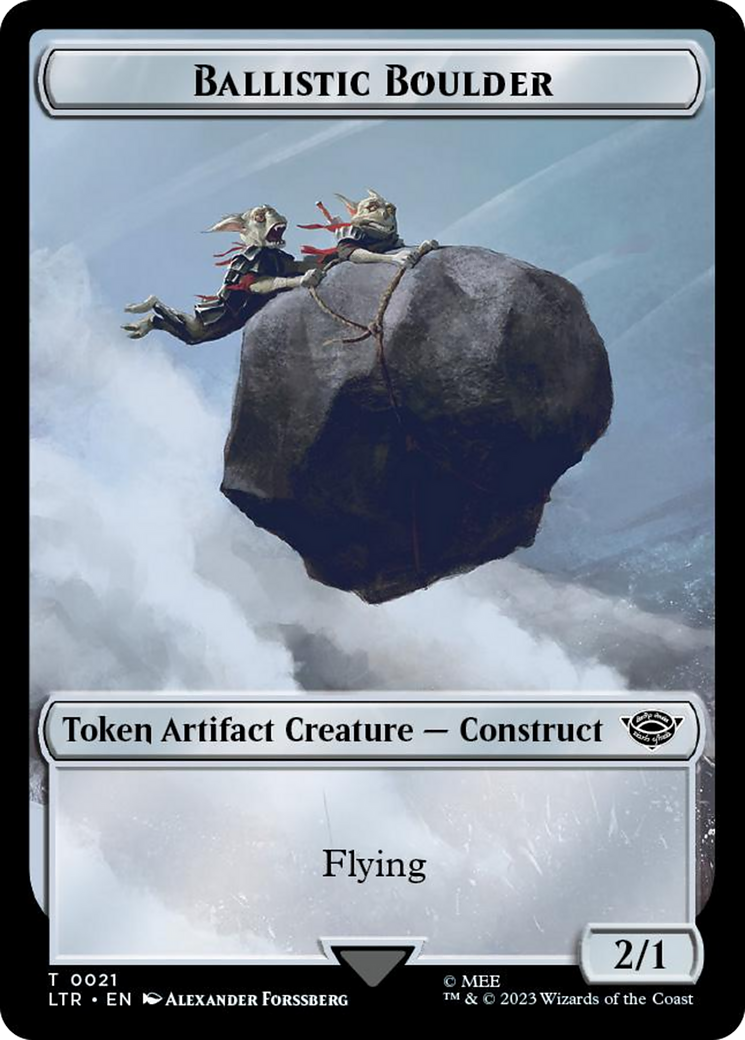 Ballistic Boulder // Food (0022) Double-Sided Token (Surge Foil) [The Lord of the Rings: Tales of Middle-Earth Tokens] MTG Single Magic: The Gathering | Red Claw Gaming
