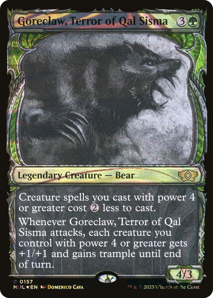 Goreclaw, Terror of Qal Sisma (Halo Foil) [Multiverse Legends] MTG Single Magic: The Gathering | Red Claw Gaming