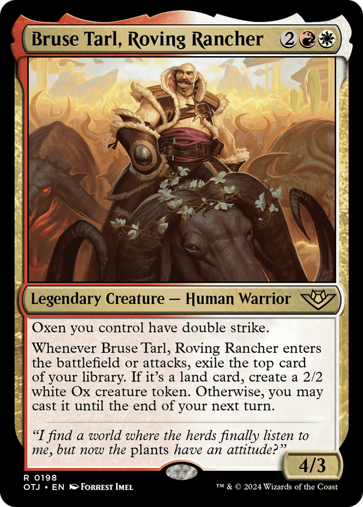 Bruse Tarl, Roving Rancher [Outlaws of Thunder Junction] MTG Single Magic: The Gathering    | Red Claw Gaming