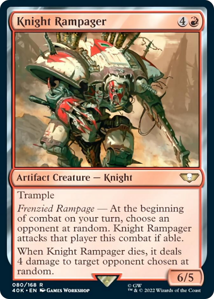 Knight Rampager (Surge Foil) [Warhammer 40,000] MTG Single Magic: The Gathering | Red Claw Gaming