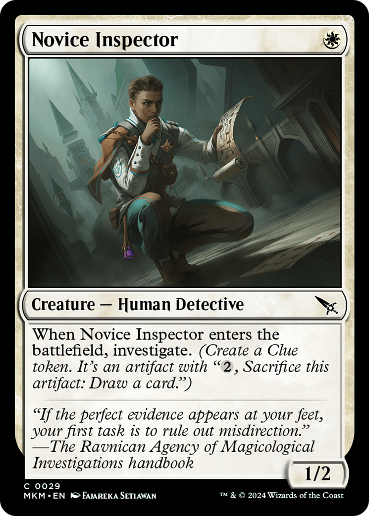 Novice Inspector [Murders at Karlov Manor] MTG Single Magic: The Gathering    | Red Claw Gaming
