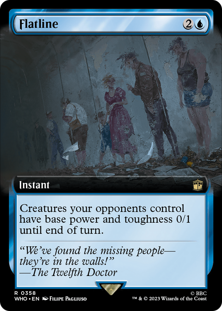 Flatline (Extended Art) [Doctor Who] MTG Single Magic: The Gathering | Red Claw Gaming