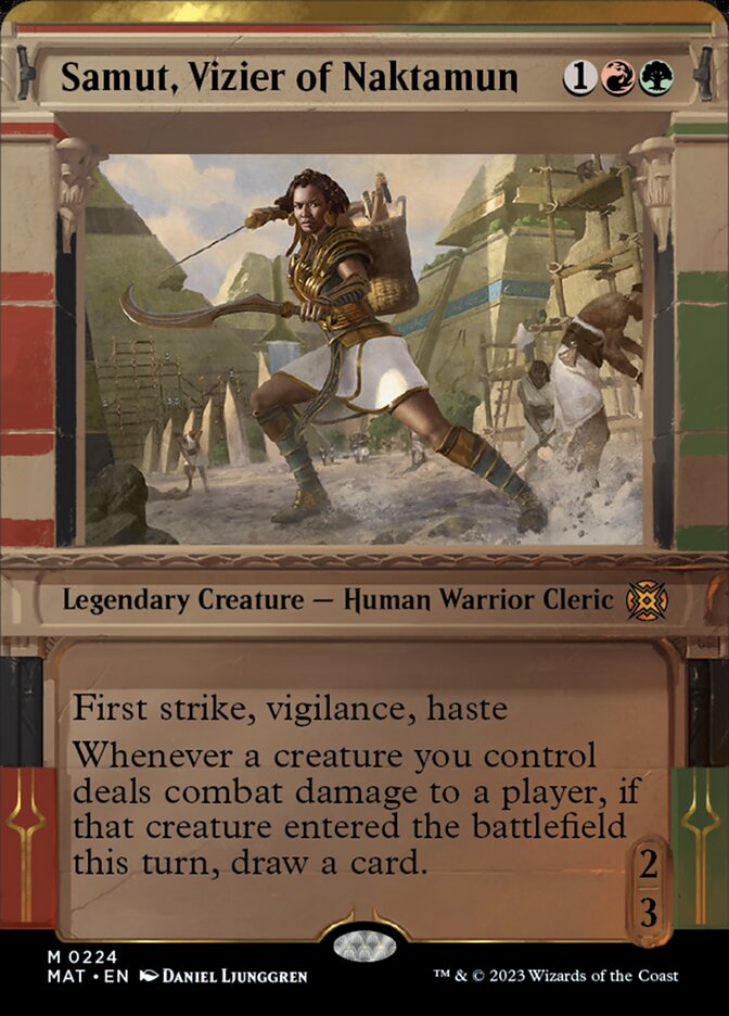 Samut, Vizier of Naktamun (Showcase Halo Foil) [March of the Machine: The Aftermath] MTG Single Magic: The Gathering | Red Claw Gaming