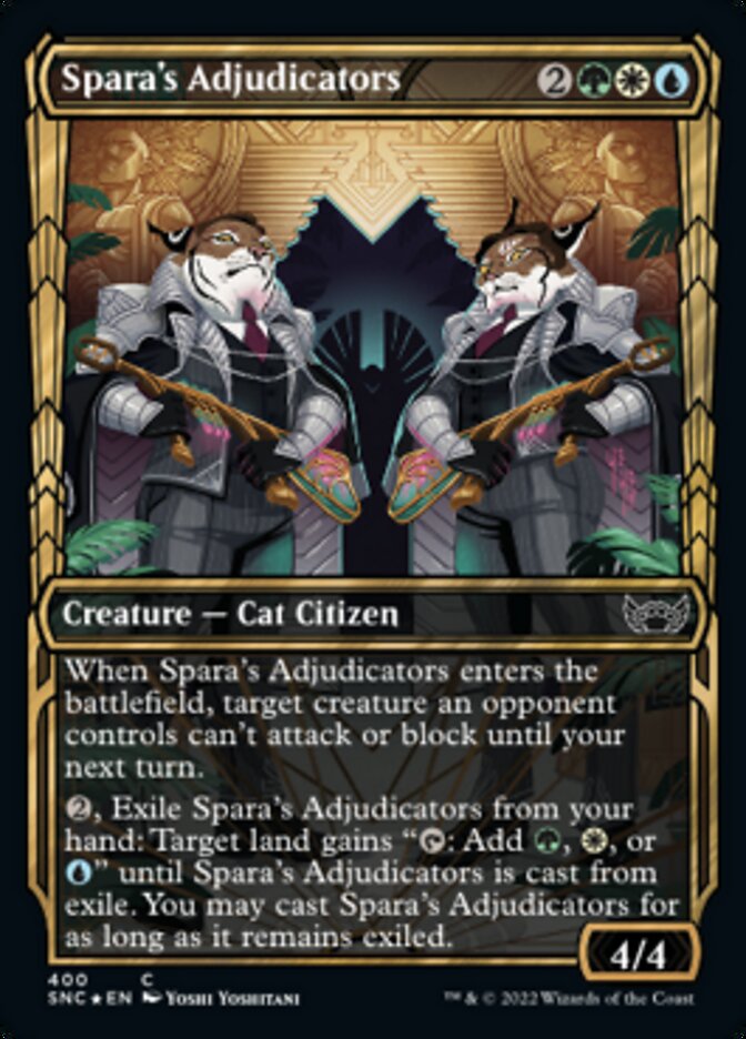 Spara's Adjudicators (Showcase Golden Age Gilded Foil) [Streets of New Capenna] MTG Single Magic: The Gathering | Red Claw Gaming