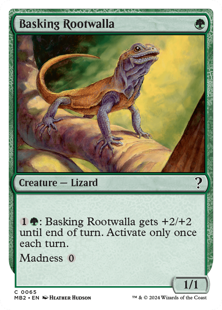 Basking Rootwalla (White Border) [Mystery Booster 2] MTG Single Magic: The Gathering | Red Claw Gaming