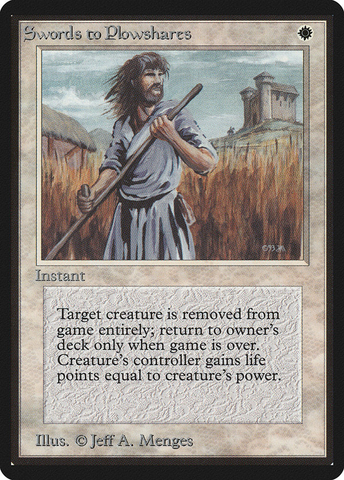 Swords to Plowshares [Beta Edition] MTG Single Magic: The Gathering | Red Claw Gaming