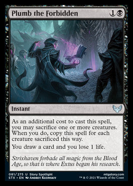 Plumb the Forbidden [Strixhaven: School of Mages] MTG Single Magic: The Gathering | Red Claw Gaming