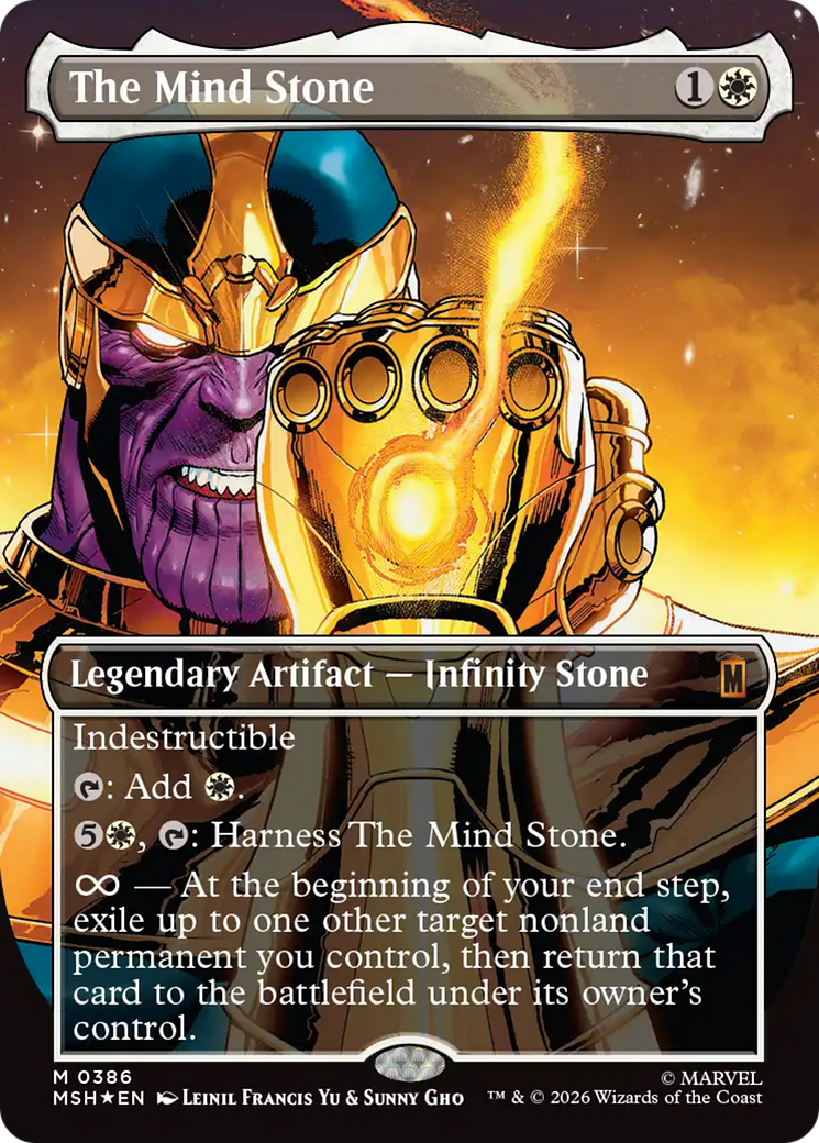 The Mind Stone (Borderless) [Marvel Super Heroes] MTG Single Magic: The Gathering | Red Claw Gaming