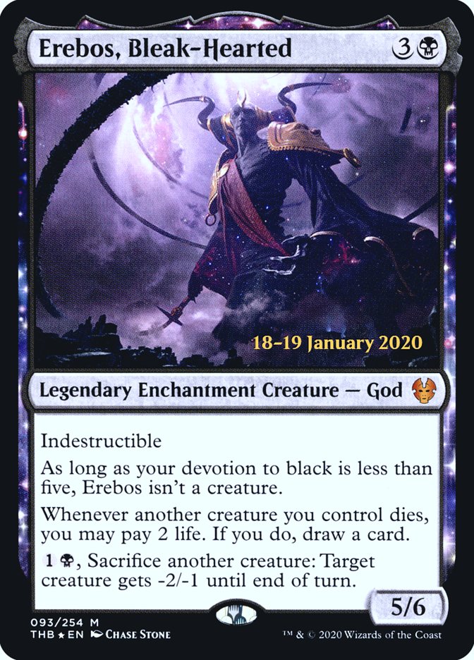 Erebos, Bleak-Hearted [Theros Beyond Death Prerelease Promos] MTG Single Magic: The Gathering | Red Claw Gaming