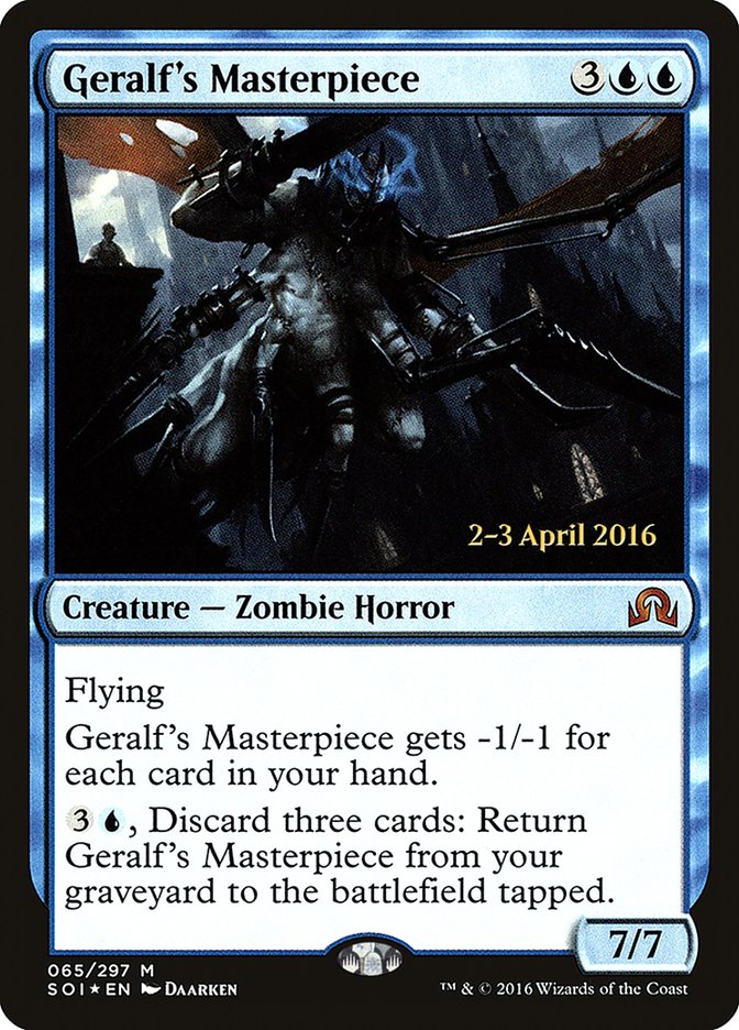 Geralf's Masterpiece [Shadows over Innistrad Prerelease Promos] MTG Single Magic: The Gathering | Red Claw Gaming