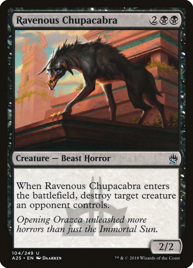 Ravenous Chupacabra [Masters 25] MTG Single Magic: The Gathering | Red Claw Gaming