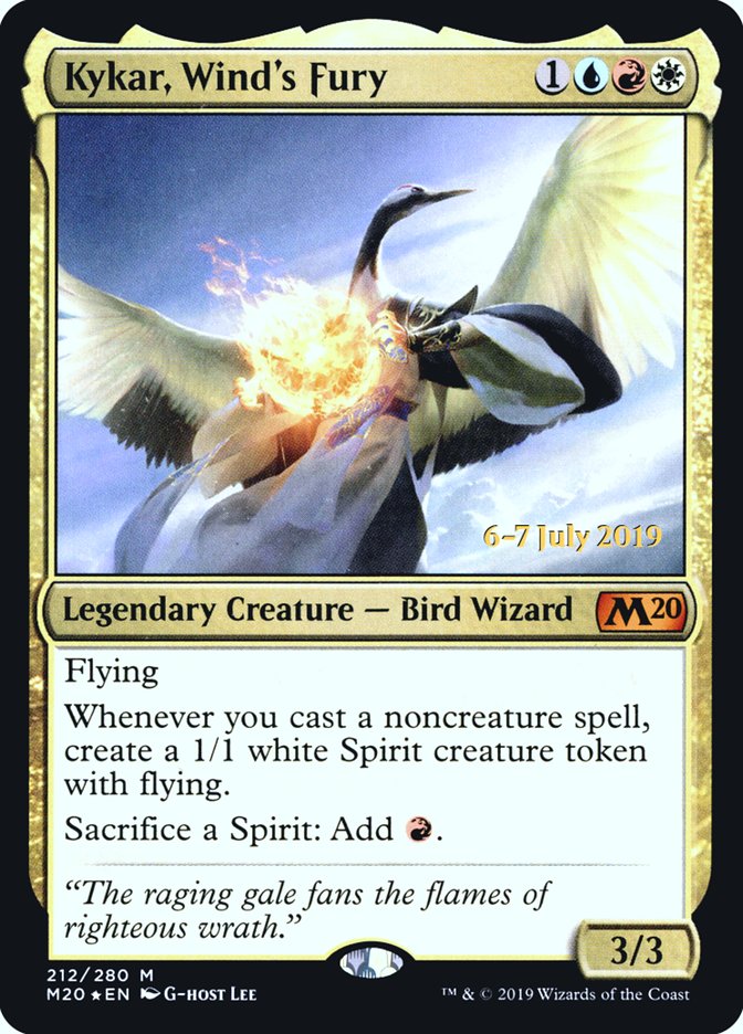 Kykar, Wind's Fury [Core Set 2020 Prerelease Promos] MTG Single Magic: The Gathering | Red Claw Gaming