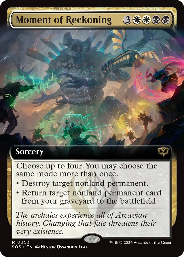 Moment of Reckoning (Extended Art) [Secrets of Strixhaven] MTG Single Magic: The Gathering | Red Claw Gaming