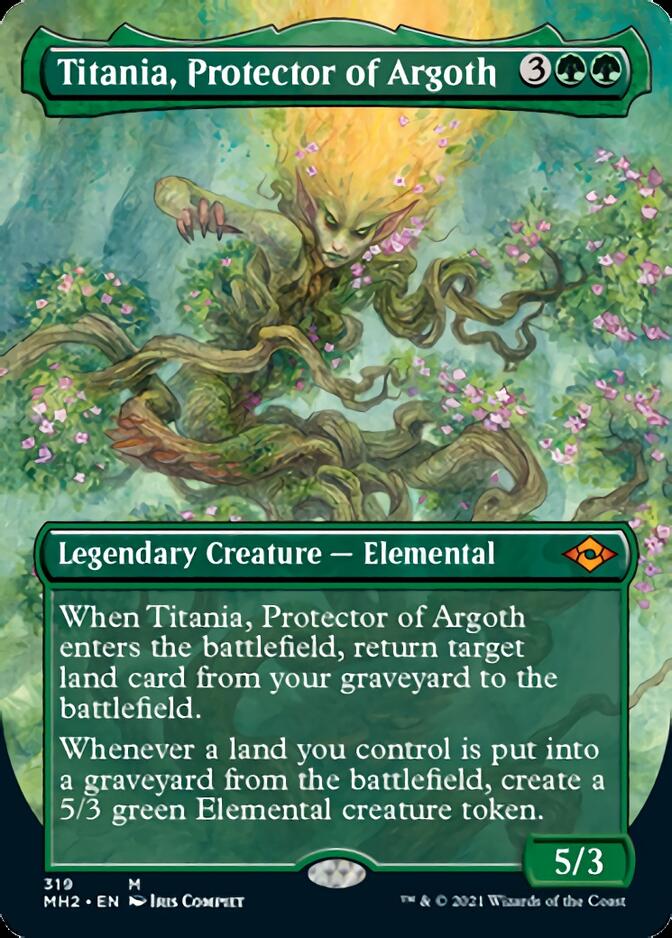 Titania, Protector of Argoth (Borderless Alternate Art) [Modern Horizons 2] MTG Single Magic: The Gathering | Red Claw Gaming