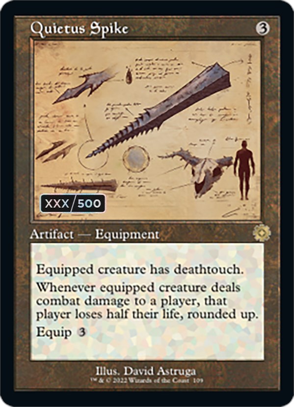 Quietus Spike (Retro Schematic) (Serialized) [The Brothers' War Retro Artifacts] MTG Single Magic: The Gathering | Red Claw Gaming