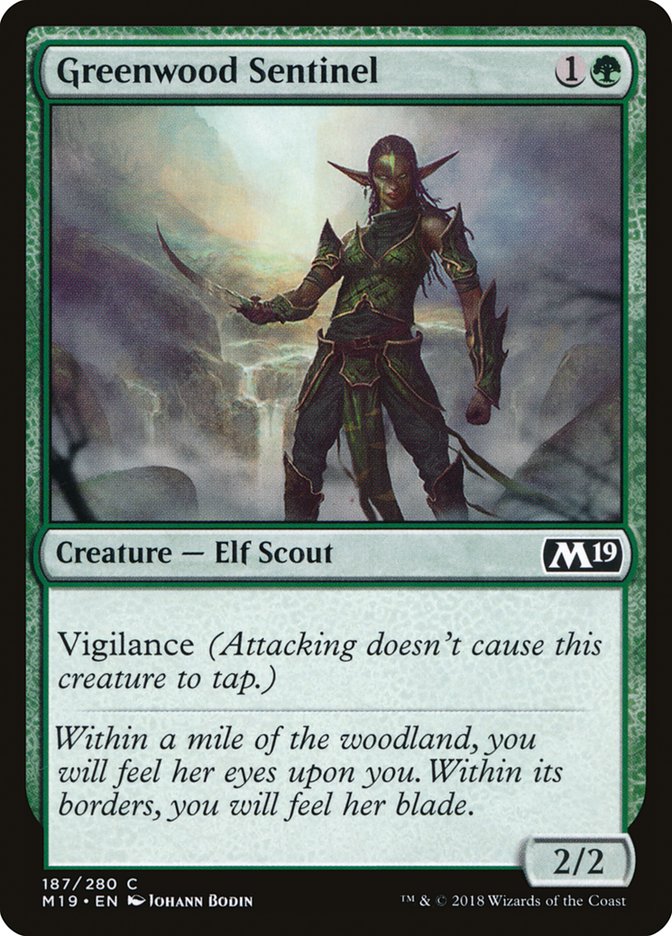 Greenwood Sentinel [Core Set 2019] MTG Single Magic: The Gathering | Red Claw Gaming