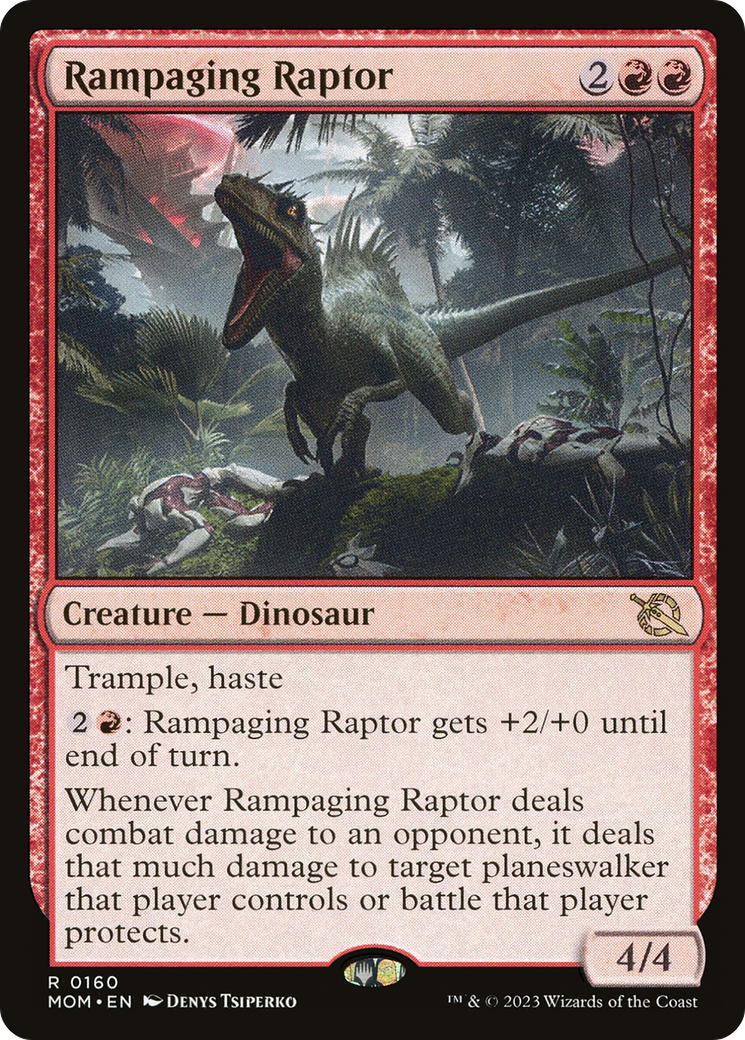 Rampaging Raptor [March of the Machine] MTG Single Magic: The Gathering    | Red Claw Gaming
