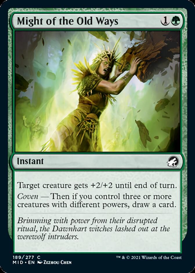 Might of the Old Ways [Innistrad: Midnight Hunt] MTG Single Magic: The Gathering | Red Claw Gaming