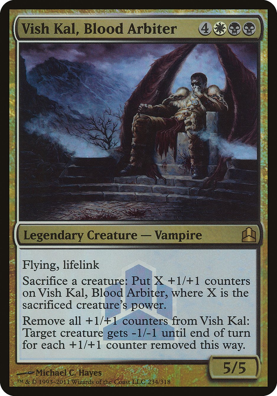 Vish Kal, Blood Arbiter (Launch) (Oversized) [Commander 2011 Oversized] MTG Single Magic: The Gathering | Red Claw Gaming