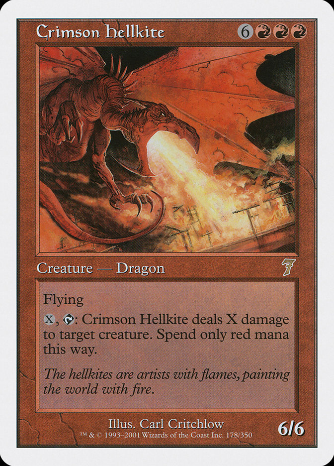 Crimson Hellkite [Seventh Edition] MTG Single Magic: The Gathering | Red Claw Gaming