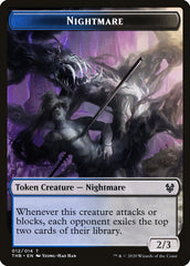 Human Soldier // Nightmare Double-Sided Token [Theros Beyond Death Tokens] MTG Single Magic: The Gathering | Red Claw Gaming