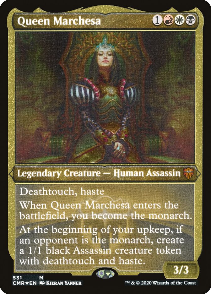 Queen Marchesa (Etched) [Commander Legends] MTG Single Magic: The Gathering | Red Claw Gaming