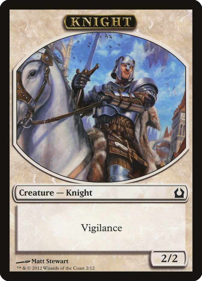 Knight Token [Return to Ravnica Tokens] MTG Single Magic: The Gathering | Red Claw Gaming